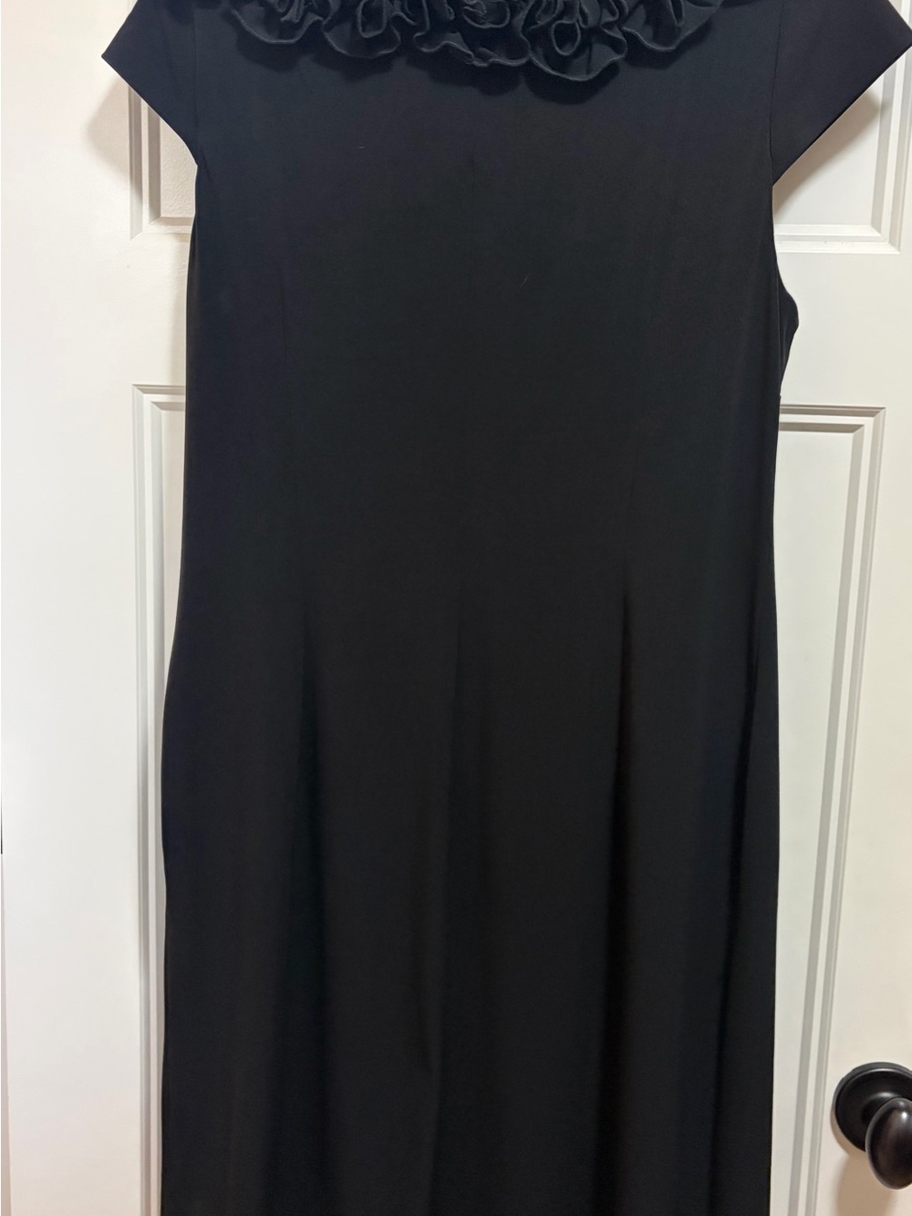Black Ruffle-Trim Midi Dress - Picture 8 of 8